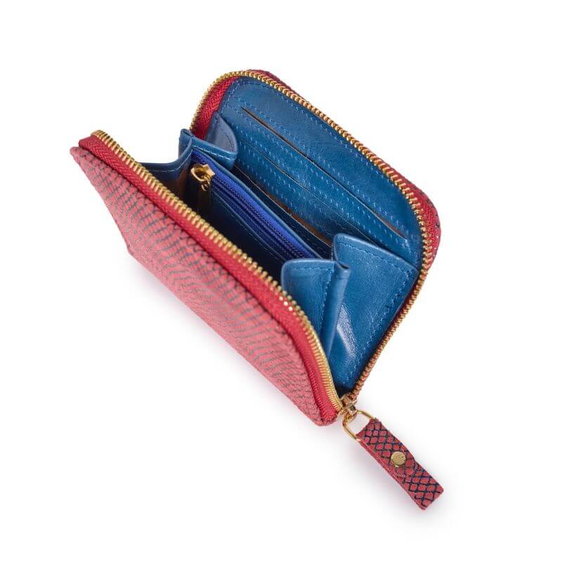 Compagnon Blossom – Women’s Coral Pink Leather Wallet - Image 2