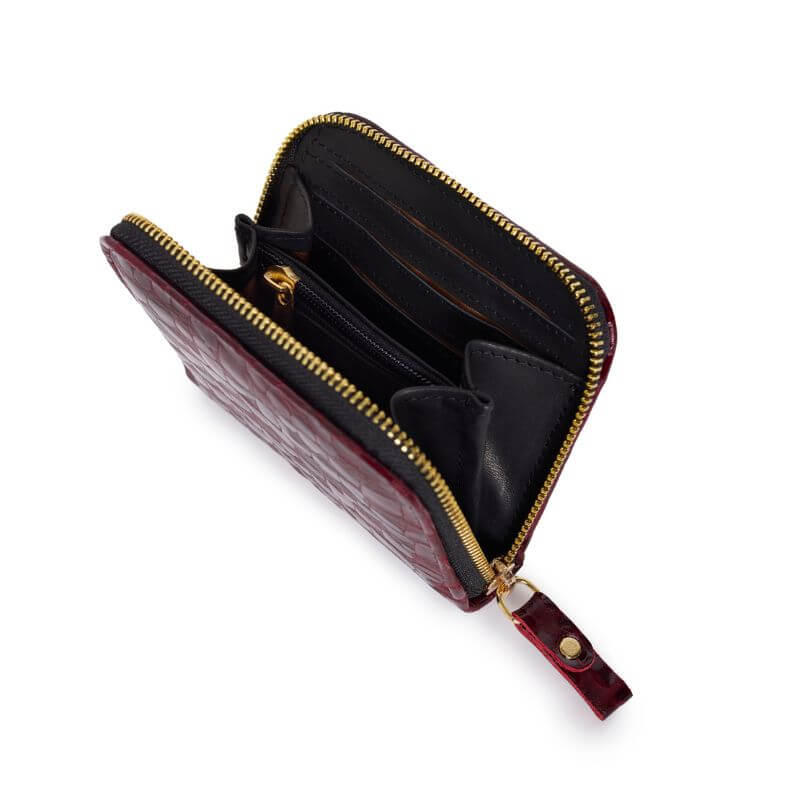 Compagnon Burgundy – Women’s Burgundy Leather Wallet - Image 2