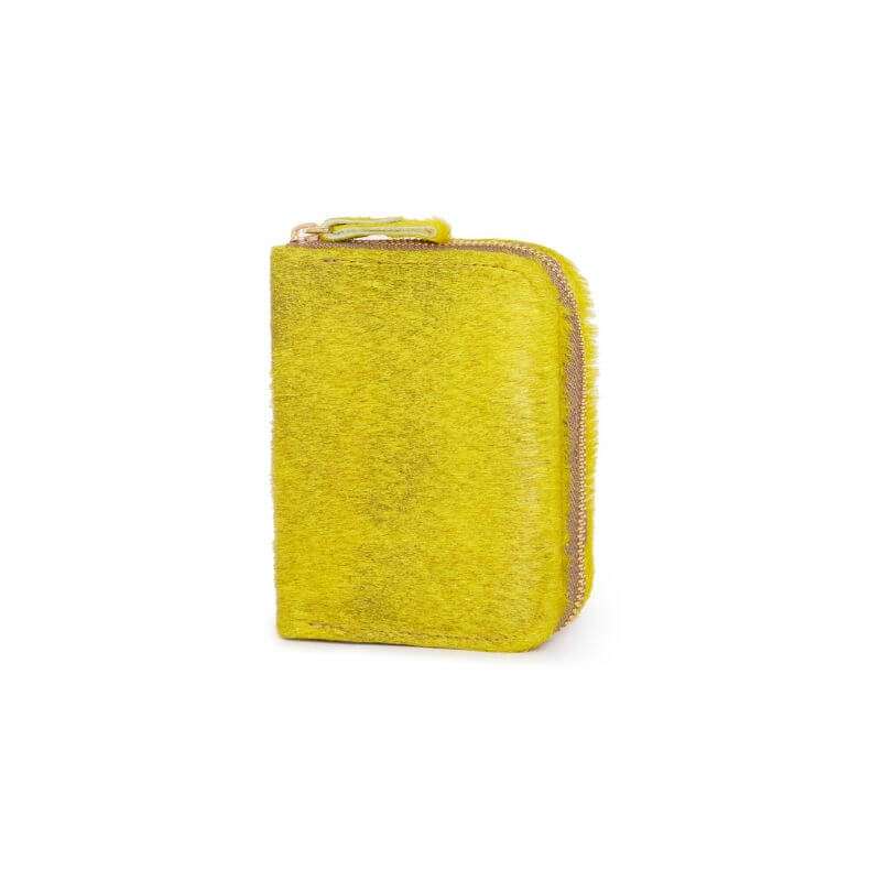 Compagnon Enigme – Women’s Yellow Leather Wallet Clutch